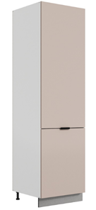 Шкаф-пенал Стоун L600 под холодильник (2 дв.гл.) (белый/грей софттач) в Вологде