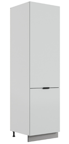 Шкаф-пенал Стоун L600 под холодильник (2 дв.гл.) (белый/лайт грей софттач) в Вологде