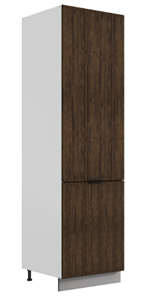 Шкаф-пенал Стоун L600 под холодильник (2 дв.гл.) (белый/палисандр) в Вологде
