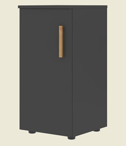 Низкий шкаф колонна с левой дверью FORTA Черный Графит FLC 40.1 (L) (399х404х801) в Вологде