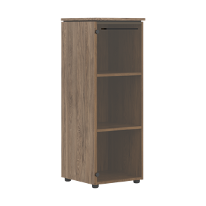 Средний шкаф колонна с глухой стеклянной дверью MORRIS TREND Антрацит/Кария Пальмира MMC 42.1 (429х423х821) в Вологде