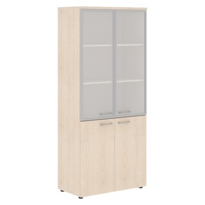 Шкаф комбинированный с дверьми в алюминиевой рамке и топом XTEN Бук Тиара  XHC 85.7  (850х410х1930) в Вологде