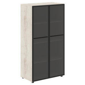 Шкаф средний со стеклянными  дверцами LOFTIS Сосна Эдмонт LMC 80.2 (800х430х1517) в Вологде