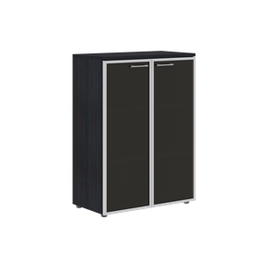 Шкаф средний со стеклянными  дверьми XTEN Дуб Юкон XMC 85.7 (850х410х1165) в Вологде