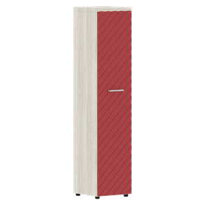 Шкаф-стеллаж TORR LUX TLHC 42.1 колонка с глухой дверью и топом 435х452х1958 Сосна Эдмонт/ Красный в Вологде