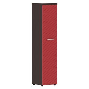 Шкаф-стеллаж TORR LUX TLHC 42.1 колонка с глухой дверью и топом 435х452х1958 Венге/ Красный в Вологде