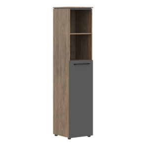 Шкаф колонка с глухой средней дверью MORRIS TREND Антрацит/Кария Пальмира MHC 42.6 (429х423х1956) в Вологде