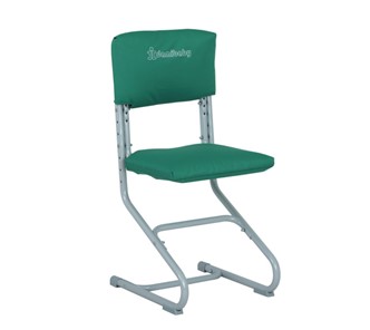Комплект чехлов на сиденье и спинку стула СУТ.01.040-01 Зеленый, Замша в Вологде
