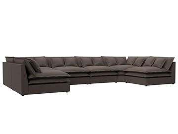 П-образный диван Лига-040, Амур коричневый (рогожка) в Вологде