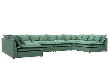 П-образный диван Лига-040, Амур зеленый (рогожка) в Вологде