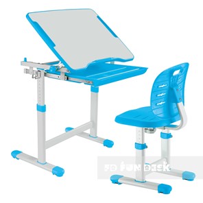 Стол растущий и стул FauDesk Piccolino III Blue в Вологде