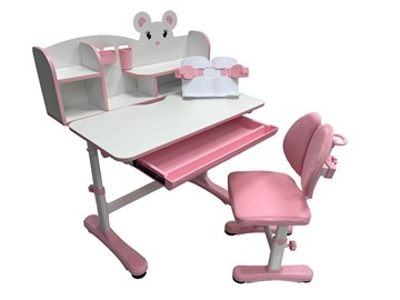 Стол растущий и стул FauDesk Carezza Pink FUNDESK в Вологде