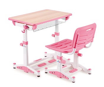 Растущий стол и стул трансформер LK 09, розовый в Вологде