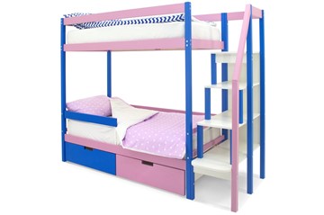 Детская 2-ярусная кровать Svogen синий-лаванда в Вологде