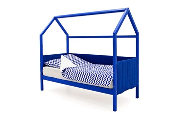 Детская кровать-домик «Svogen синий» мягкая в Вологде - предосмотр