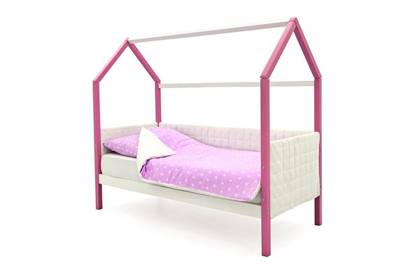 Детская кровать-домик «Svogen лаванда-белый» мягкая в Вологде - изображение