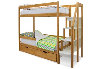Двухэтажная детская кровать Svogen дерево в Вологде