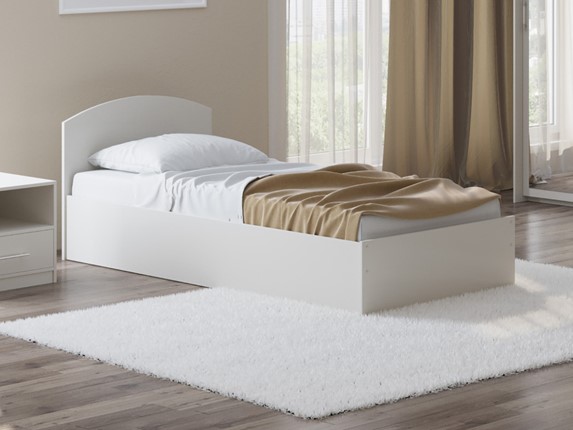 Кровать подростковая Этюд с подъемным механизмом, 90х190, белая в Вологде - изображение
