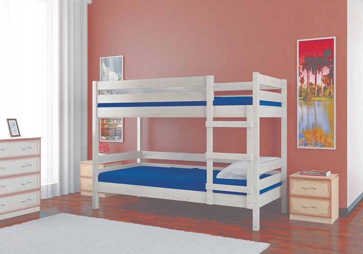 Детская кровать Джуниор двухъярусная (Белый Античный) в Вологде - изображение 1