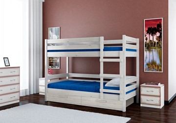 Кровать в детскую Джуниор двухъярусная с ящиками (Белый Античный) в Вологде - предосмотр