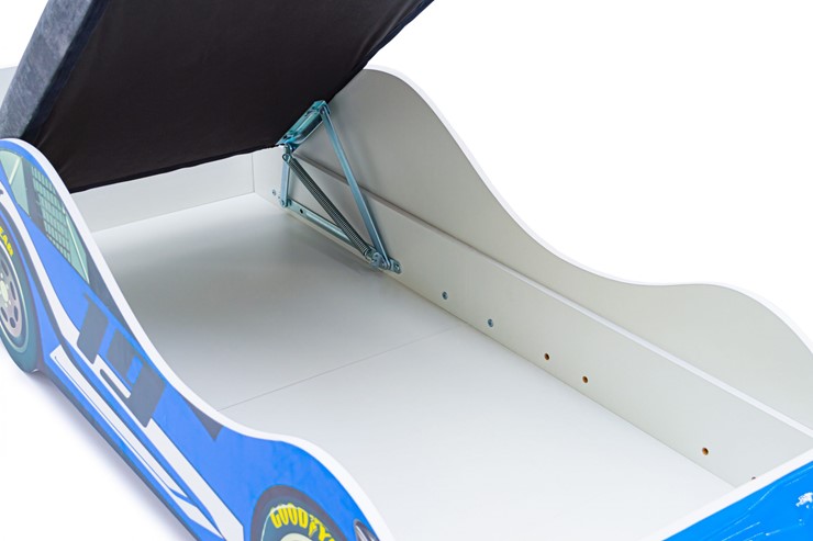 Детская кровать-машина с подъемным механизмом Супра синяя в Вологде - изображение 5