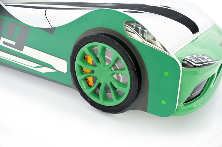 Кровать-машина детская с подъемным механизмом Супра зеленая в Вологде - изображение 3