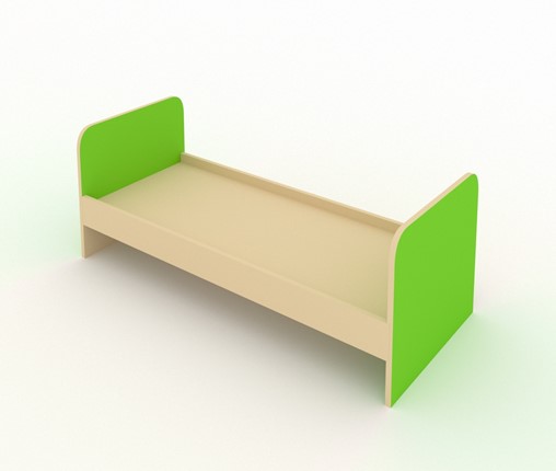 Детская кровать К0 ПВХ Беж+Зеленая мамба в Вологде - изображение