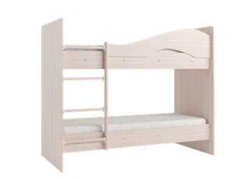 Кровать 2-ярусная Мая на щитах со шкафом и ящиками, цвет Млечный дуб в Вологде - предосмотр 2