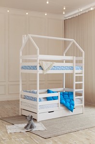 Детская двухэтажная кровать Домик с ящиками, цвет белый в Вологде - предосмотр 6