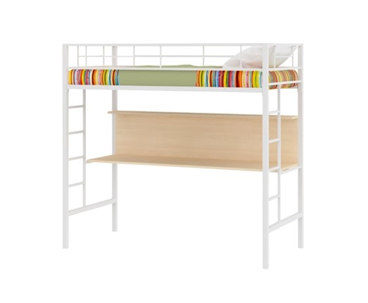 Детская кровать Севилья-1 со столом Белая в Вологде - изображение