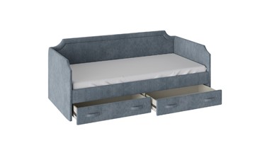 Кровать подростковая Кантри Тип 1, ТД-308.12.02 (Замша синяя) в Вологде - предосмотр 1