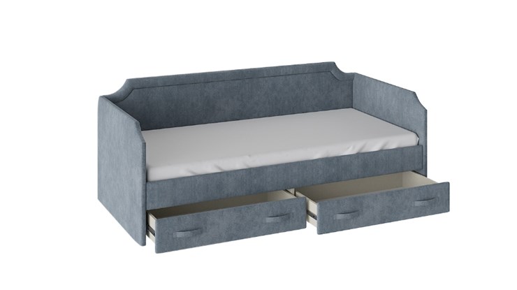 Кровать подростковая Кантри Тип 1, ТД-308.12.02 (Замша синяя) в Вологде - изображение 1