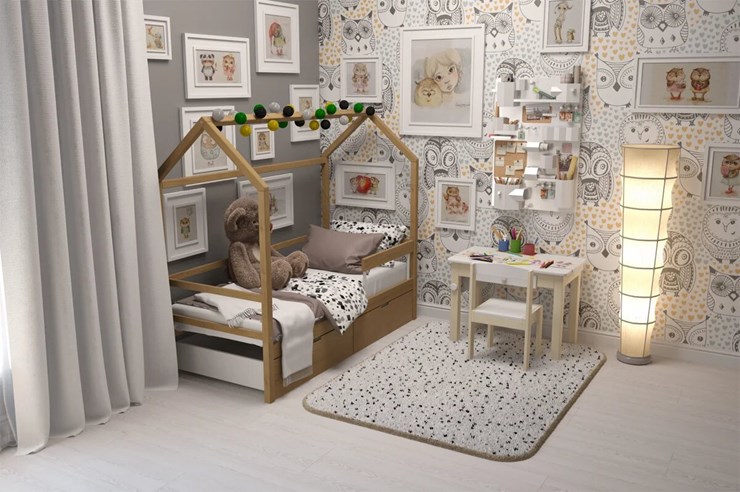 Кровать-домик в детскую Svogen дерево в Вологде - изображение 8