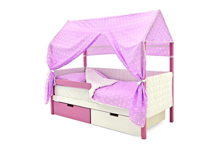 Детская кровать-домик «Svogen лаванда-белый» мягкая в Вологде - изображение 1