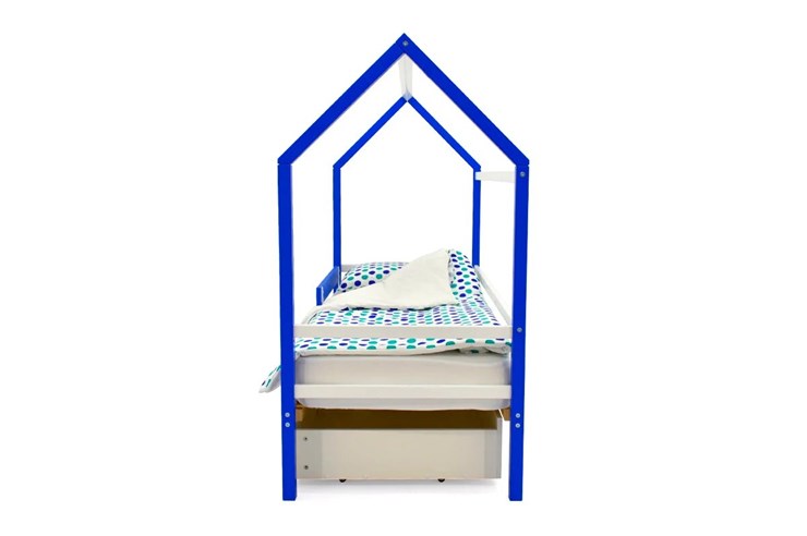 Кровать-домик детская Svogen сине-белый в Вологде - изображение 5