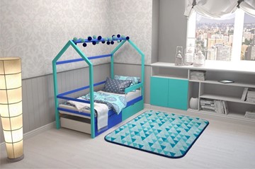 Детская кровать-домик Svogen синий-мятный в Вологде - предосмотр 6