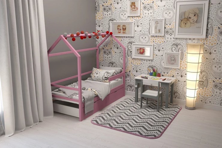Кровать-домик в детскую Svogen лаванда в Вологде - изображение 6