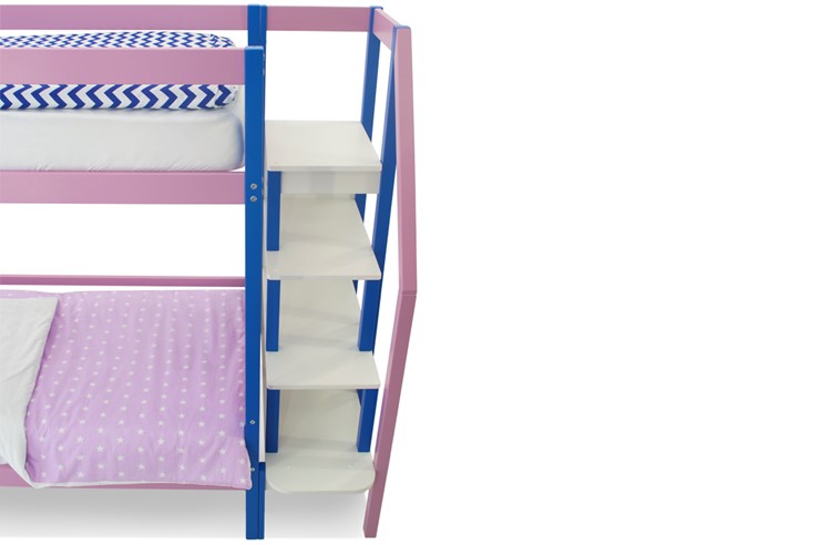 Детская 2-ярусная кровать Svogen синий-лаванда в Вологде - изображение 9