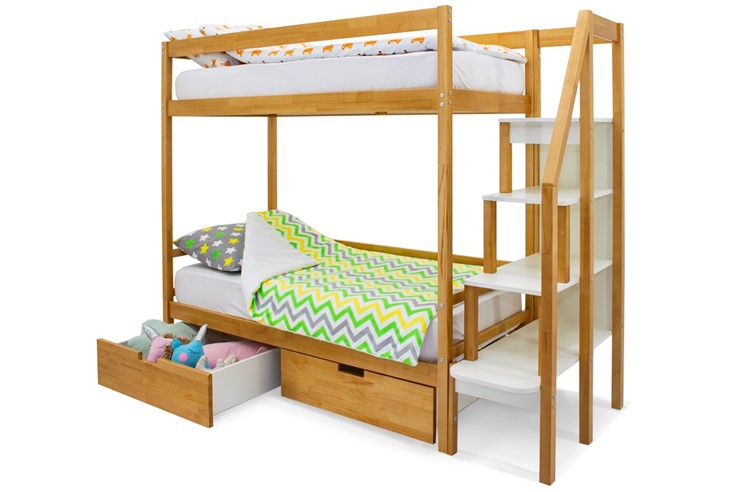 Двухэтажная детская кровать Svogen дерево в Вологде - изображение 5
