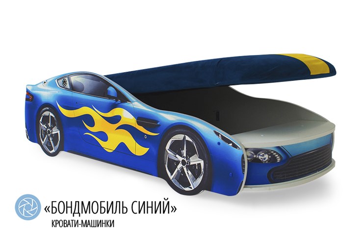 Кровать-машина Бондимобиль синий в Вологде - изображение 1