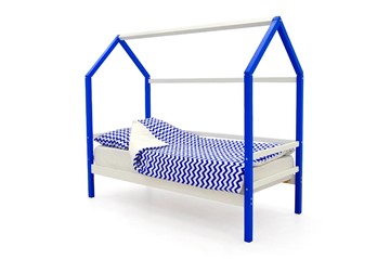 Кровать-домик детская Svogen сине-белый в Вологде - предосмотр 1