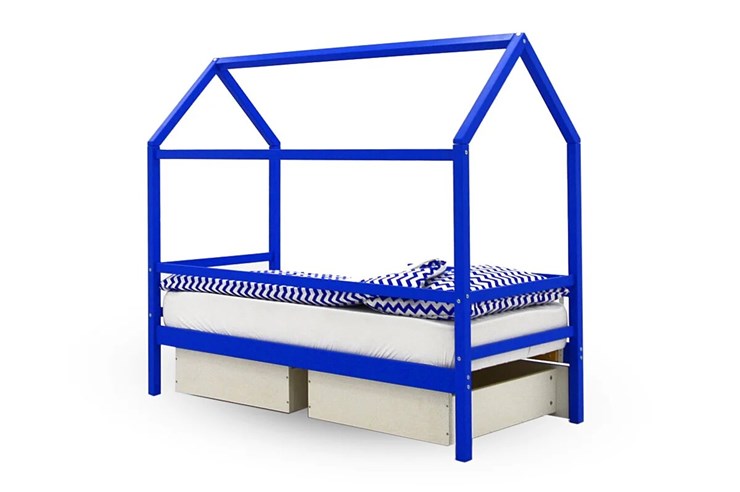 Кровать-домик Svogen синий в Вологде - изображение 4