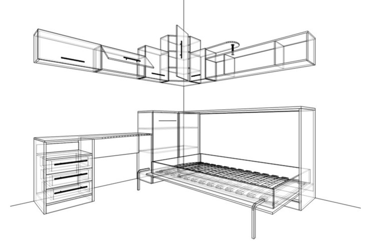 Детская кровать-шкаф Горизонтальная в кофейных тонах, Дуб Кальяри/Имбирь (900х2000) в Вологде - изображение 3