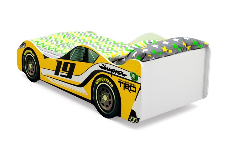 Кровать-машина в детскую Супра желтая в Вологде - изображение 5