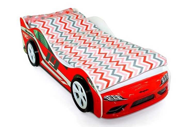 Кровать-машина Супра красная в Вологде - изображение 2