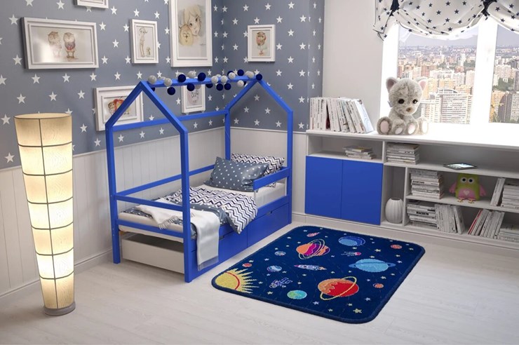 Кровать-домик Svogen синий в Вологде - изображение 6