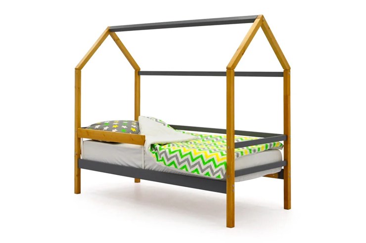Кровать-домик в детскую Svogen графит-дерево в Вологде - изображение 2
