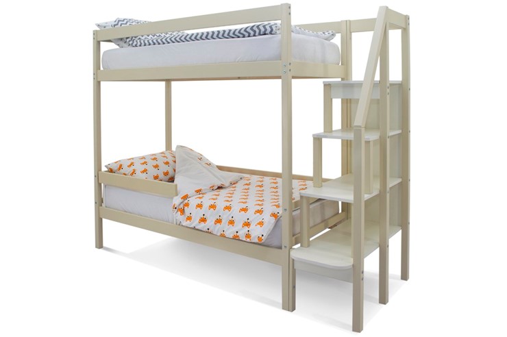 Детская двухэтажная кровать Svogen бежевый в Вологде - изображение 3