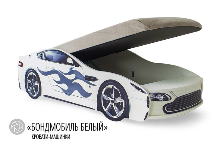 Кровать-машина Бондимобиль белый в Вологде - изображение 1