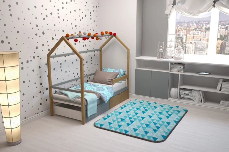 Кровать-домик в детскую Svogen графит-дерево в Вологде - изображение 7